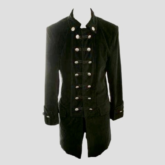 SOLD! RARE Jimi Hendrix Black Velvet Pirate Frock Coat Rock & Roll Religion Sz S - Picture 4 of 12